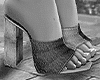 E* Gray Patchwork Heels