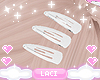 ✧.° white hair clips