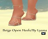 L /   Beige Open Heels