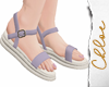 Lilac White Sandals