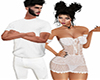 couple white crotch dres