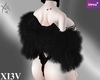 XV | Black Fur Wrap