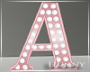 H. Pink Marquee Letter A