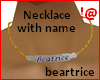 !@ Necklace w/name F
