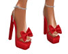 on red high heels