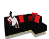 Black and Red lace sofa
