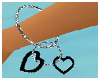 [m58]Heart bracelet blac