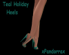Teal Holiday Heels
