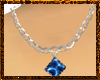 Platinum Necklace Blue