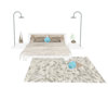 Fur White Modern Bed