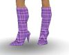 (K) Purple Plaid Boots