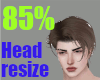 85% Head resize