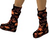 kids orange rose boots