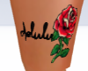 Delulu leg tattoo