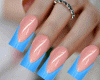 French Nails Blue