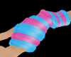 Pink blue armwarmers
