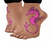 Tattoo Feet-Pink Dragron