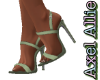 AA Green Satin Sandals