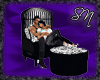 Blk n White Cuddle Chair
