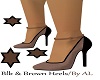 AL/Blk & Brown Heels