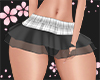 Black square mini skirt