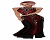 red/blk velvet  lace bdy