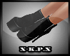 Zipper Black Heels