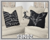 S. Mod Beige Black Couch