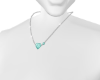 Vi Teal heart necklace