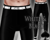 Cat~ White & Black Pants