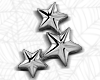 silver star hair clip