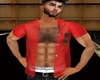 RED MESH BEACH SHIRT