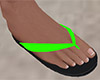 Green Flip Flops (M)