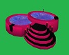 pink n black hot tub 
