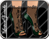 {LZ}Lace heels Emerald