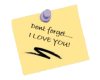 I Love You Post It Note