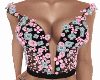 Sexy Floral Top Pink Blu