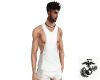 White Muscle Tank Top