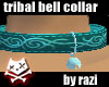 Teal Tribal Bell Collar
