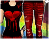 {L} Drippy Heart Red&Blk
