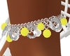 NEW YELLOW SILVER ANKLET
