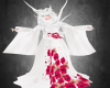 White kimono red flowers