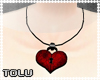 *T* Heart Lock Necklace