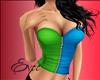 EV*Blue/Green Corset Top