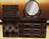 brown leather dresser