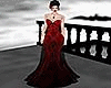 elegant red vamp gown