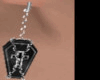 COFFIN CHAIN EAR RINGS F