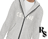 R. grey c-line hoodie