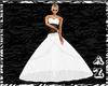 White w/Blk Wedding Gown