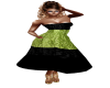 Lime/Black dance dress
